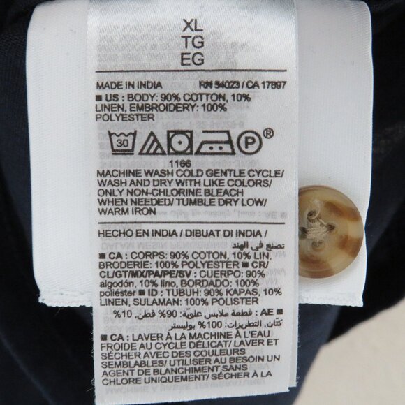 Old Navy* Men's Short Sleeve Button Down Straight Hem Chest Pocket~ Size XL - Picture 4 of 12